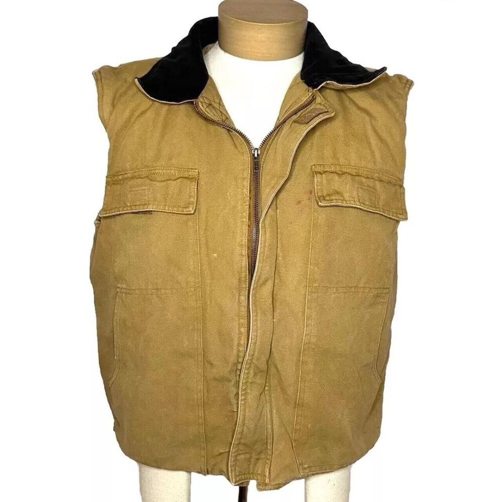 Vintage Quilted Carhartt Style Workwear Vest